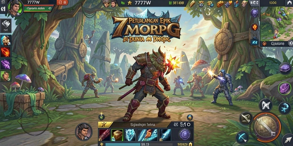 Gameplay seru di dunia fantasi <strong>7777W</strong> yang memikat.