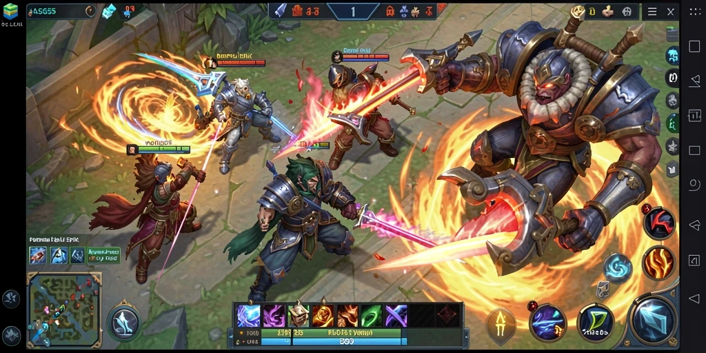 Gameplay MOBA yang seru dan mendebarkan dari ASG55.