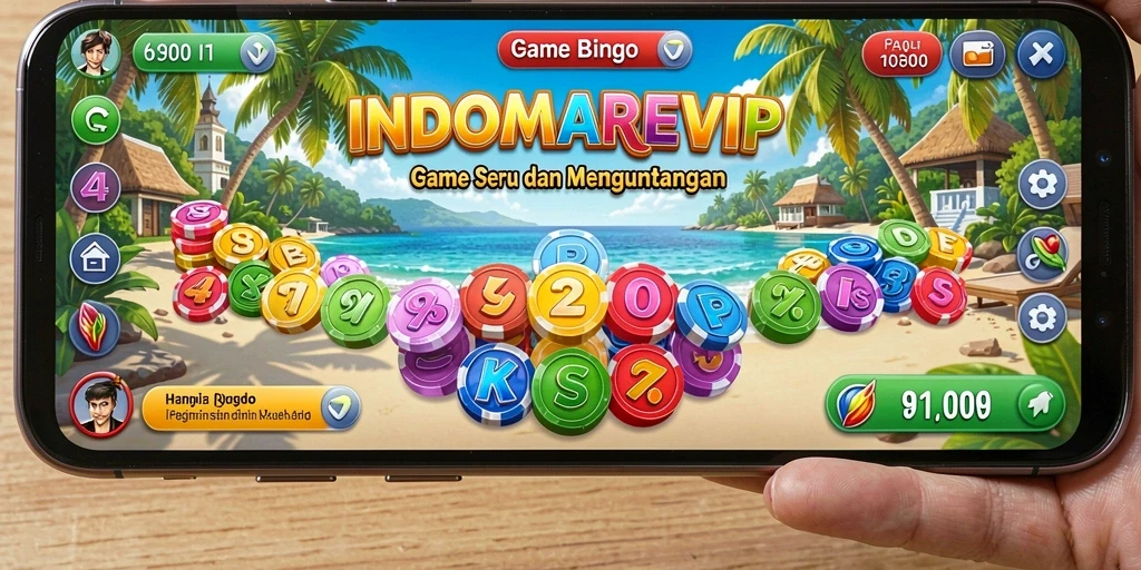 Tampilan menarik gameplay Bingo di INDOMAREVIP.