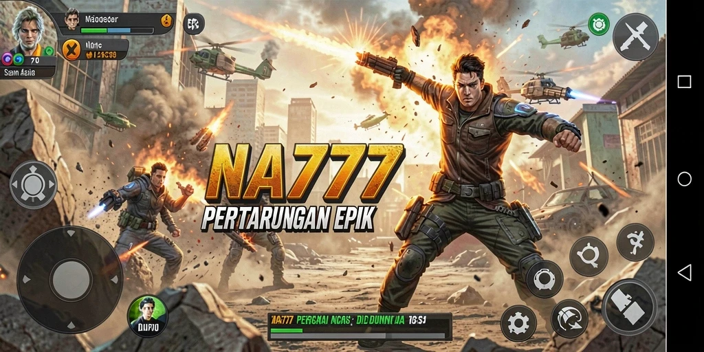 Screenshot gameplay NA777 menampilkan pertarungan yang mendebarkan.