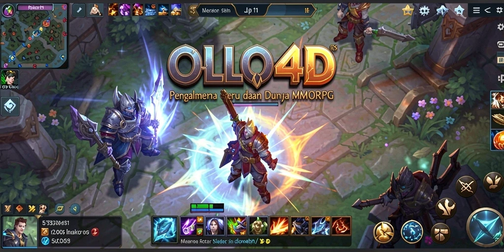 Screenshot utama OLLO4D menampilkan aksi seru dalam gameplay MMORPG.