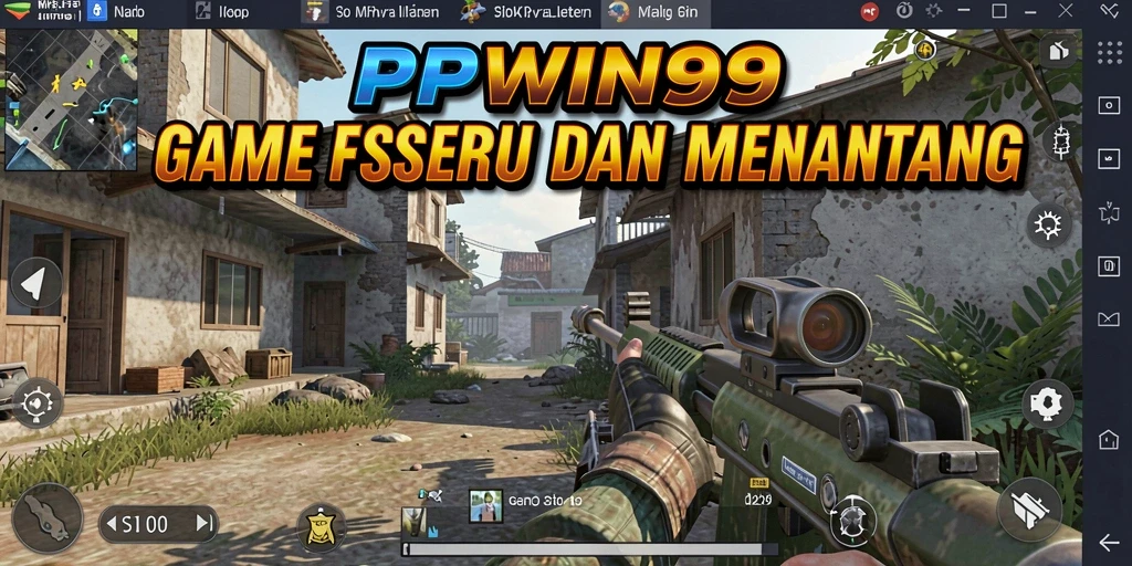 Screenshot gameplay PPWIN99 menampilkan aksi seru dalam pertempuran FPS.