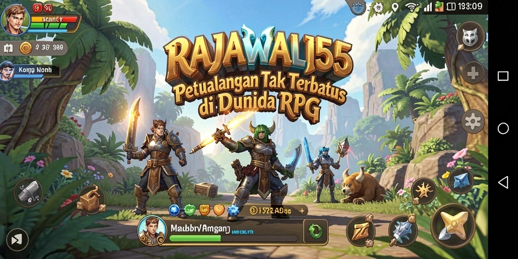 Tampilan gameplay seru di dunia RPG RAJAWALI55.