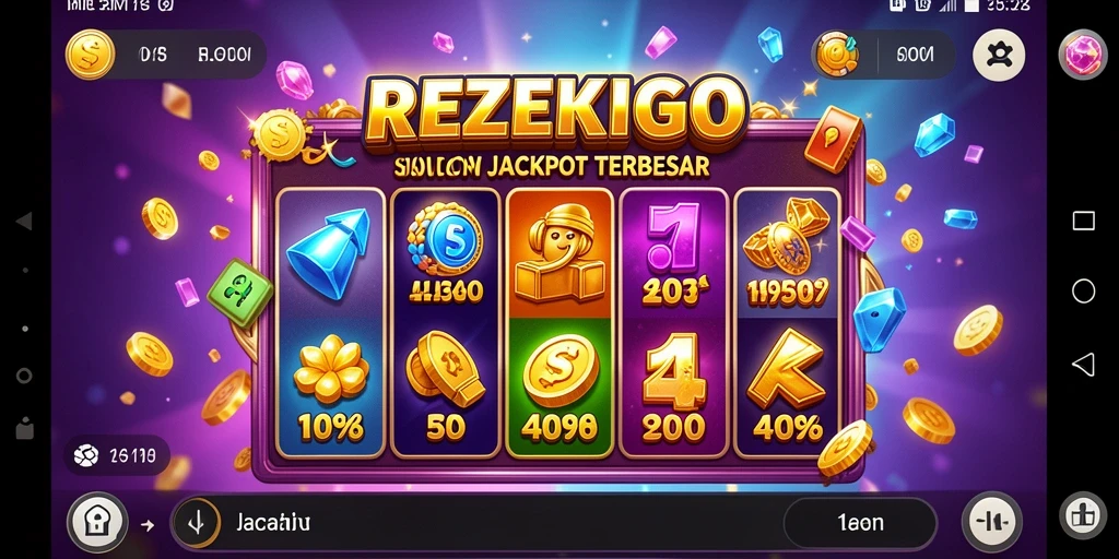 Tampilan gameplay seru dari permainan slot REZEKIGO.