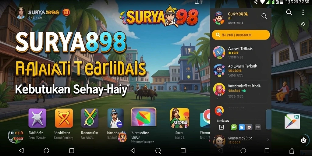 Tampilan antarmuka utama SURYA898 yang mudah digunakan.