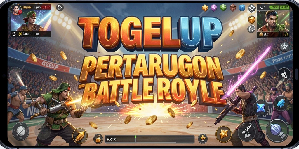 Gameplay TOGELUP yang mendebarkan di arena Battle Royale.