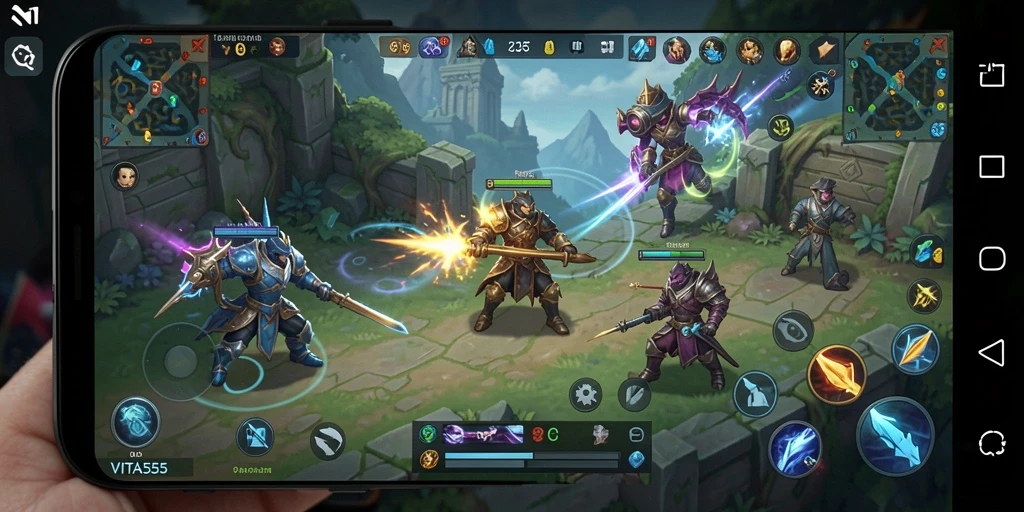 Menampilkan gameplay menarik dalam VITA555 dengan aksi SLG intens.